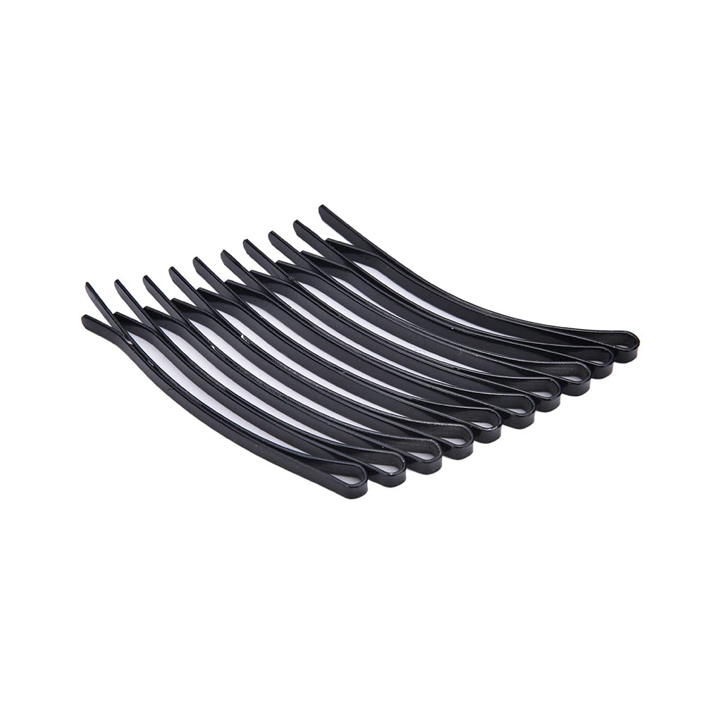 "10Pcs/Lot Stylish Black Hair Barrettes - Trendy Metal Hairpins for Girls' Hair - Perfect Hairdressing and Styling DIY Tools"